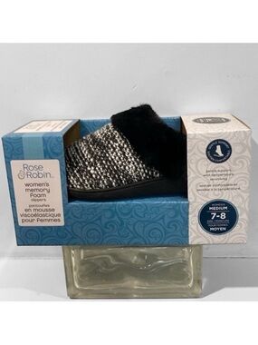 Rose & Robin Foam Slippers Size 7, 8 NWT